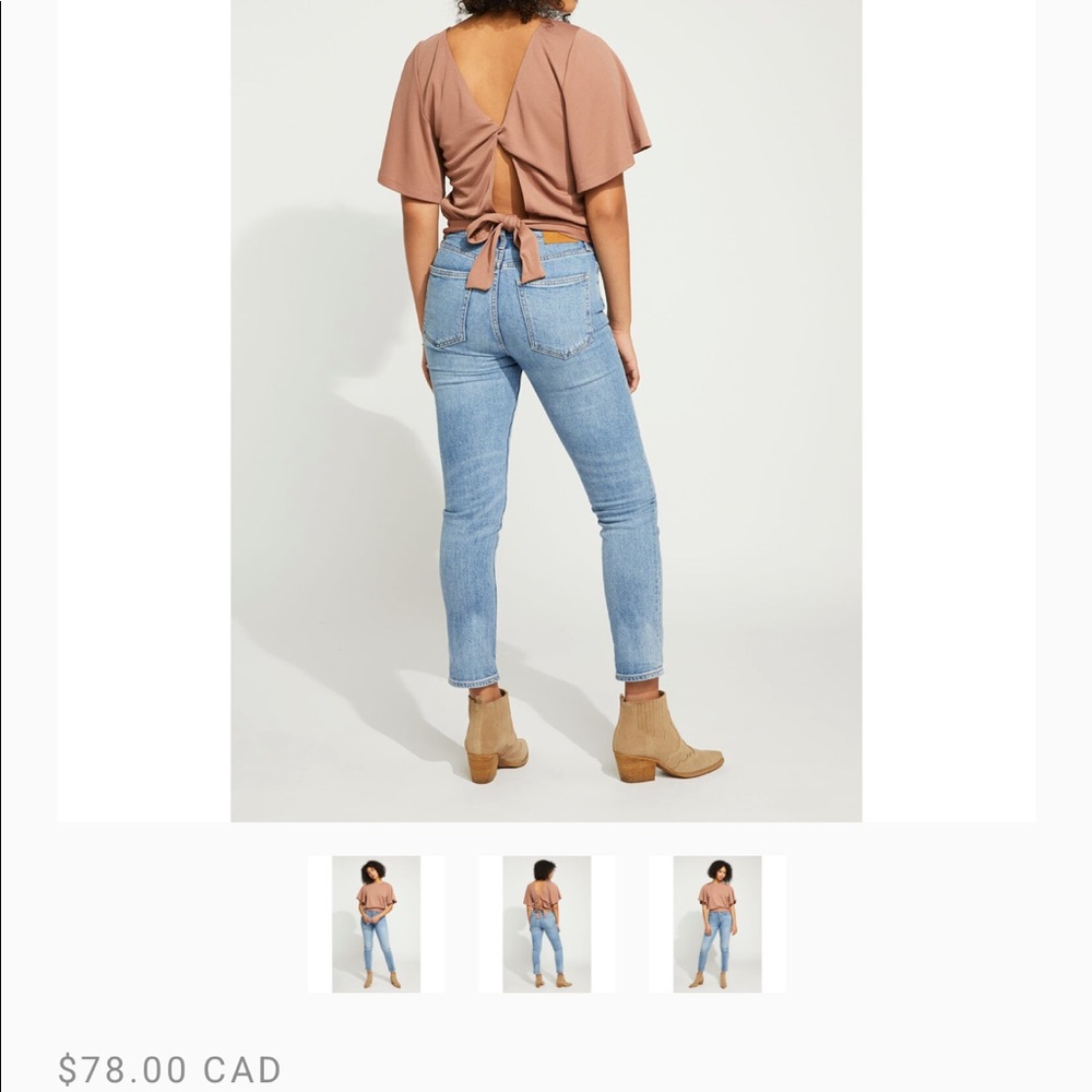 Gentle Fawn Sloane Top, open bow back size medium